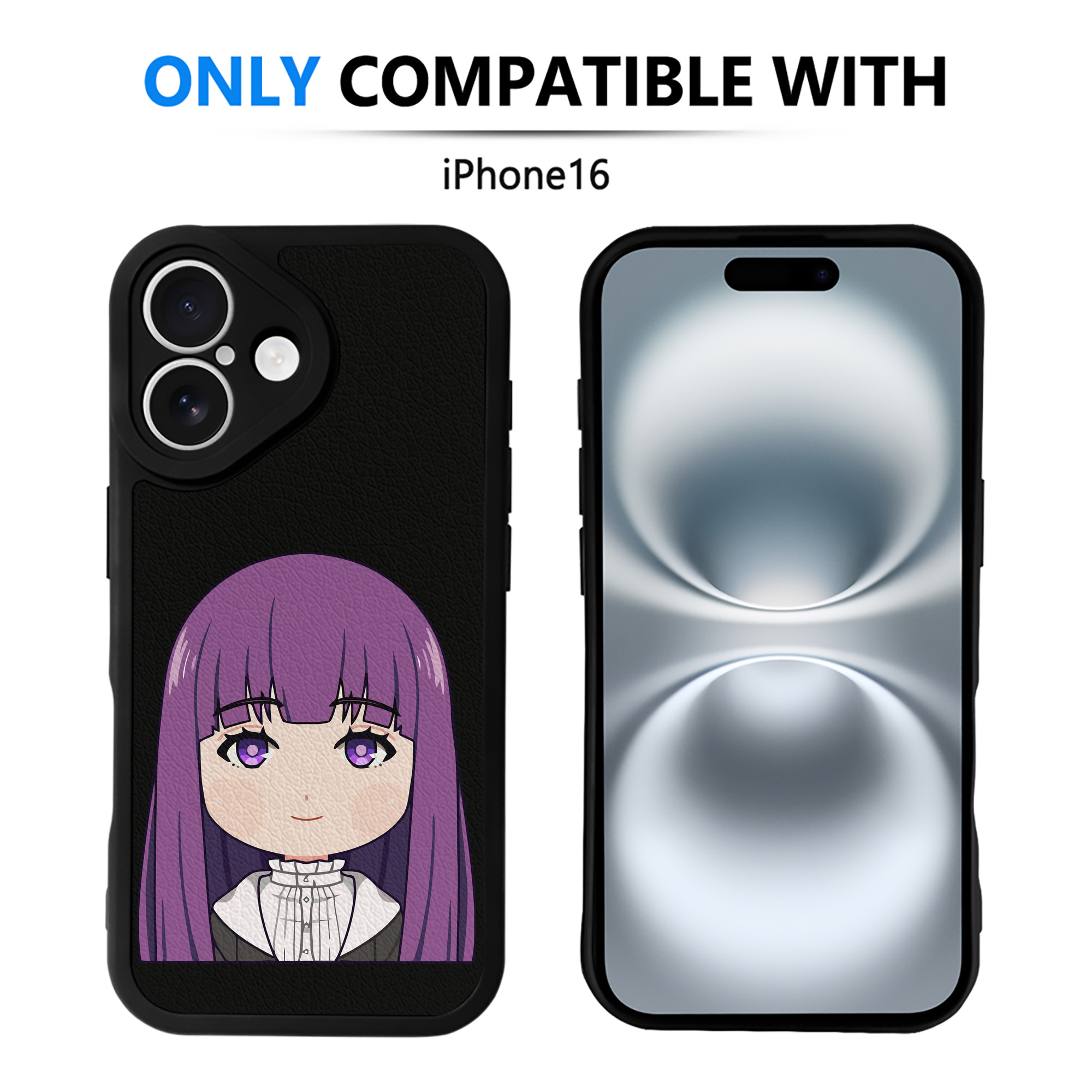 （画像用） 葬送のフリーレン Frieren 【iPhone 16シリーズ対応】シリコンスマホケース（レザー調） 材質：シリコン